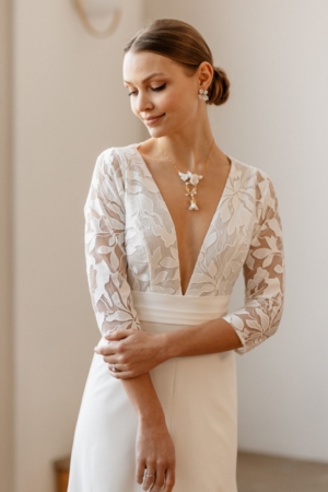 Robe de mariée rétro champêtre Arc En Ciel Elsa Gary