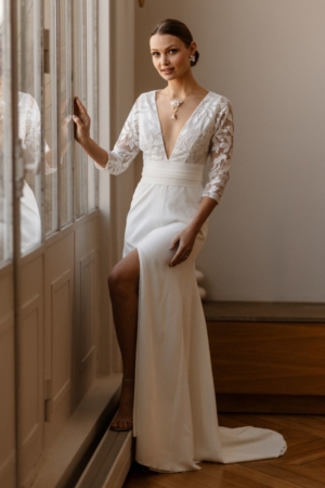 Robe de mariée rétro champêtre Arc En Ciel Elsa Gary